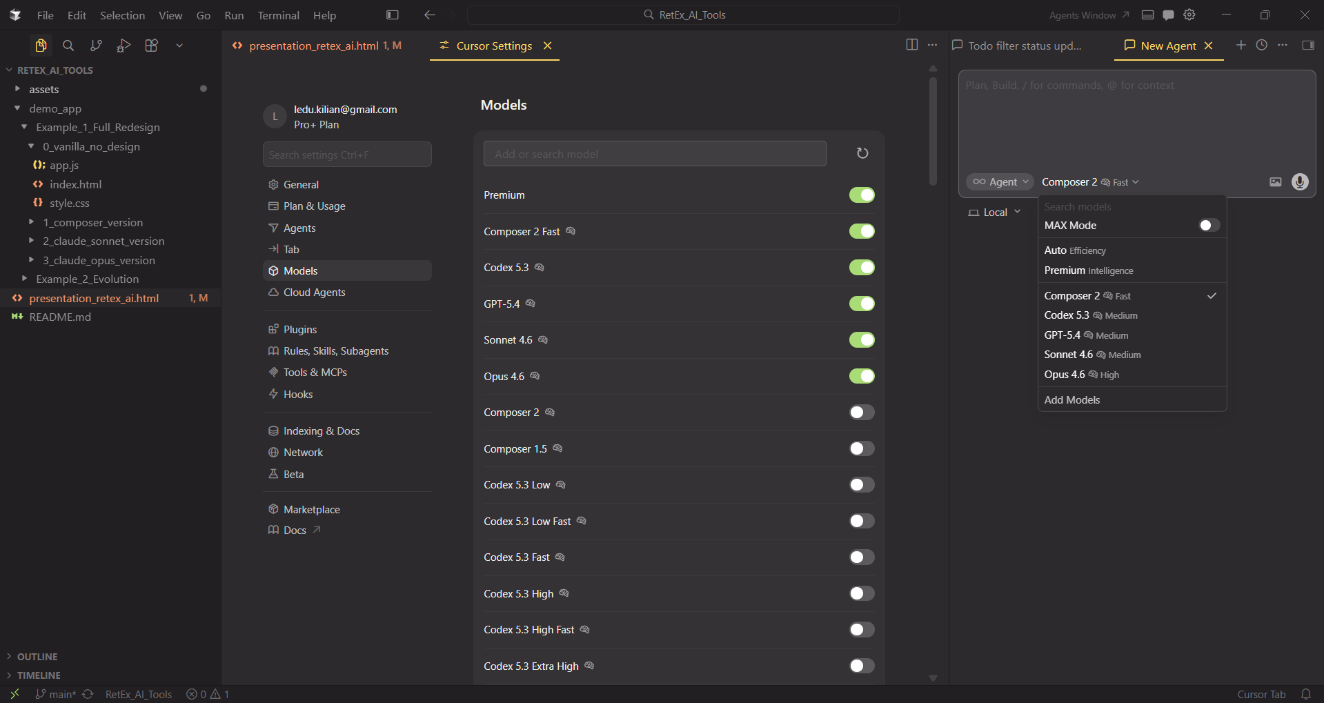 Capture d'écran Cursor