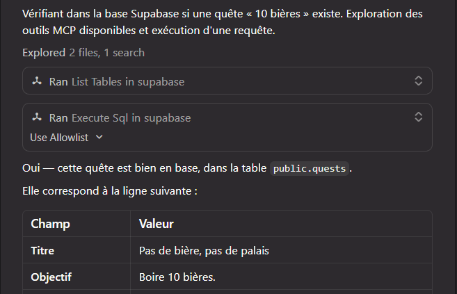 Capture MCP Supabase dans Cursor — 2