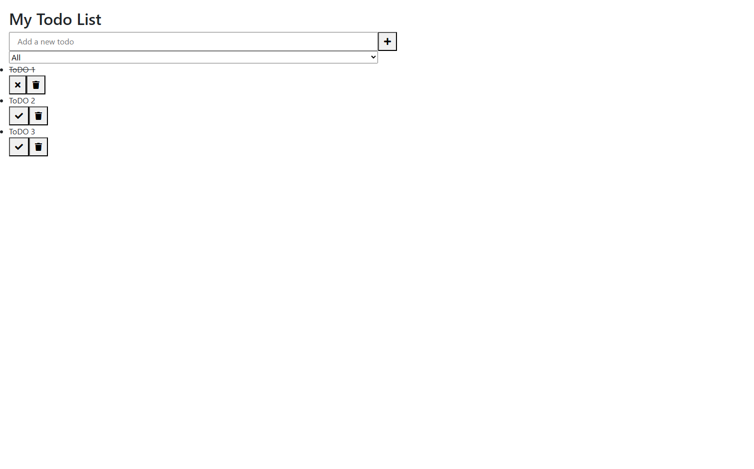 Application initiale
